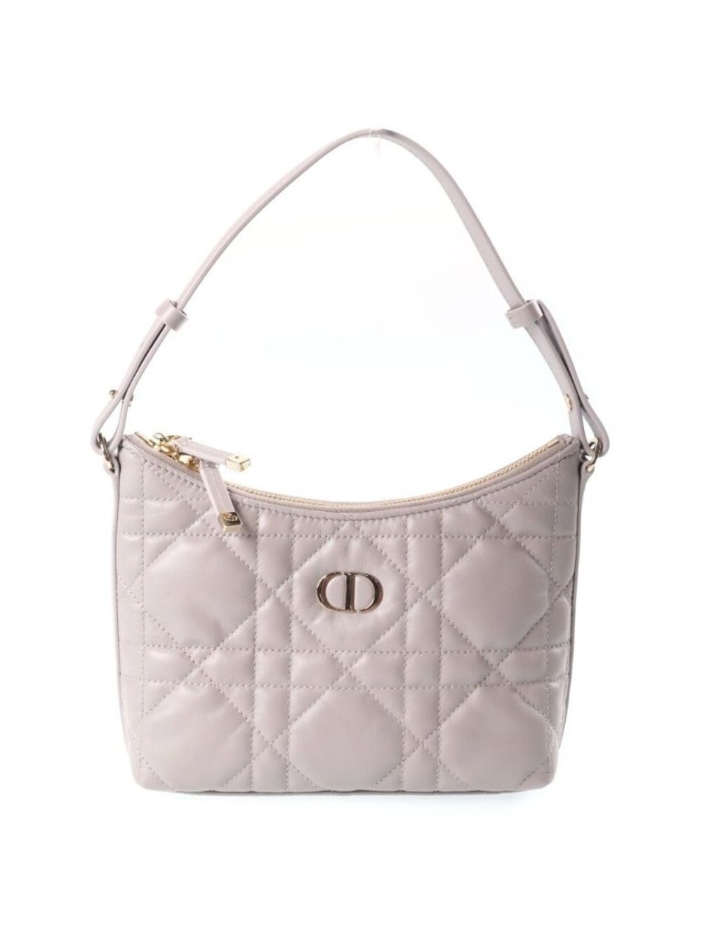 Dior Miss Caro Diorling Macro Cannage Lambskin Mini Bag 2-Way Greige